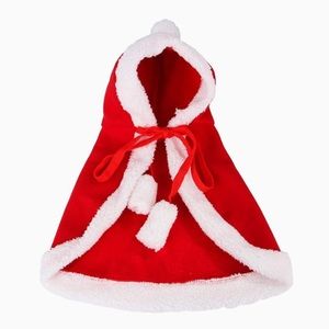 Christmas cape for cat, cat and costume, pet cape costume with hat, cat sweater